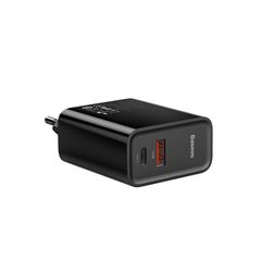 Bộ sạc nhanh đa năng Baseus Speed Dual Quick charger 30W dùng cho iPhone/ iPad/ Samsung/ Huawei (2 Port, Dual USB QC3.0 / USB QC3.0 + Type C PD)