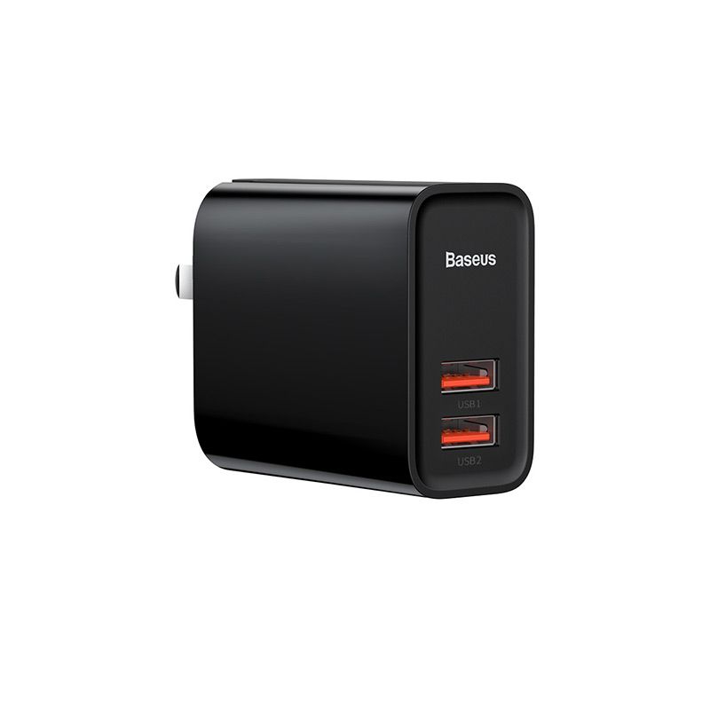 Bộ sạc nhanh đa năng Baseus Speed Dual Quick charger 30W dùng cho iPhone/ iPad/ Samsung/ Huawei (2 Port, Dual USB QC3.0 / USB QC3.0 + Type C PD)