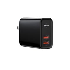 Bộ sạc nhanh đa năng Baseus Speed Dual Quick charger 30W dùng cho iPhone/ iPad/ Samsung/ Huawei (2 Port, Dual USB QC3.0 / USB QC3.0 + Type C PD)