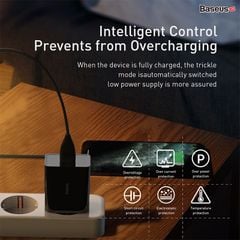 Bộ sạc nhanh Baseus Speed Mini PD Quick Charger 18W Charging Sets (kèm cáp sạc nhanh Type C to Lightning Baseus Mini White PD 18W)