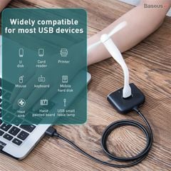 Bộ HUB chia cổng USB Baseus Square Round 4 in 1 ( Type C/ USB 3.0  to USB3.0*1+USB2.0*3 Smart Adapter)