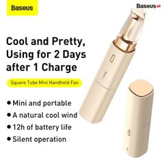 Quạt cầm tay mini Baseus Square Tube Mini Handheld Fan (8h sử dụng, 2000mAh)