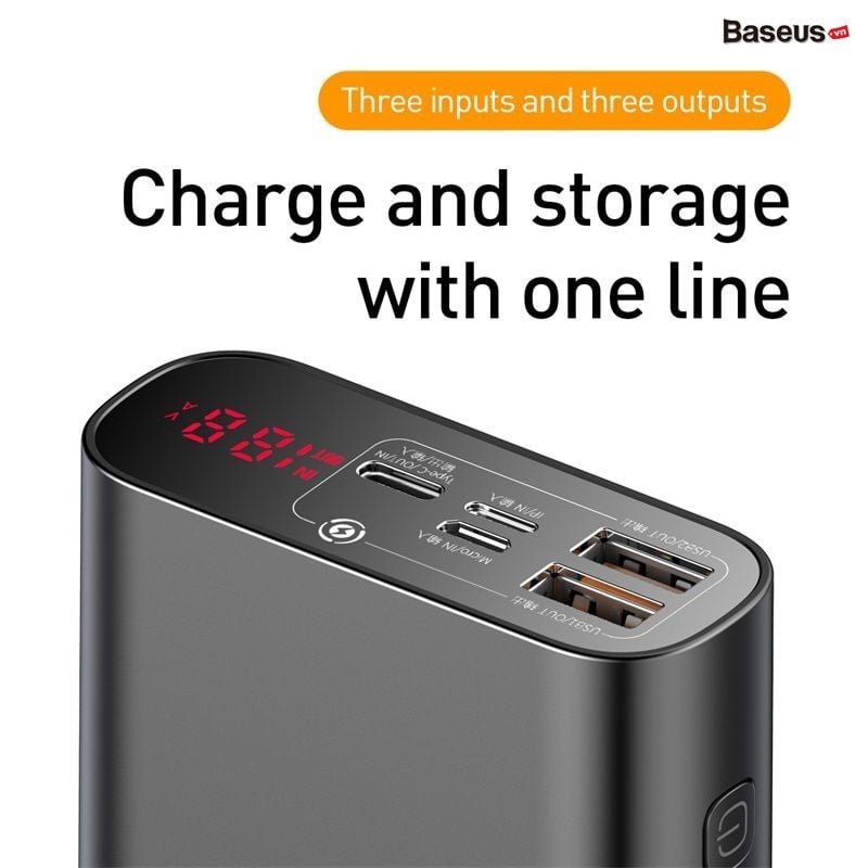 Pin dự phòng sạc nhanh Baseus Starlight Digital Display 20000mAh (22.5W, PD/ Quick Charge Dualway Power Bank )