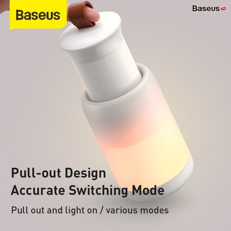 Đèn mini pin sạc tiện dụng Baseus starlit Night Car Emergency Light (500mAh Rechargeable, 4 Light Mode, Magnetic Holder)