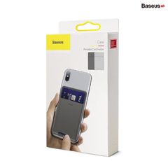 Case đựng thẻ siêu mỏng dùng gắn lưng điện thoại Baseus Back Stick Silicone Card Bag (92 x 60mm)