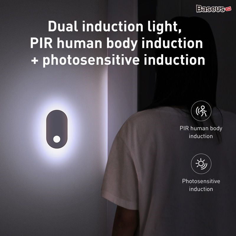 Đèn cảm ứng chuyển động thông minh Baseus Sunshine Series (Entrance Edition,Human body Induction/ PIR Intelligent Motion Sensor LED Nightlight)