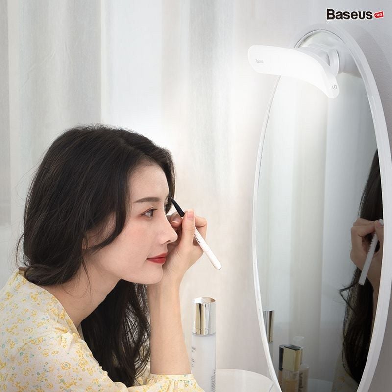 Đèn cảm ứng, pin sạc chuyên dùng cho gương trang điểm Baseus Sunshine Series - Stepless Dimmer Mirror Light (2200mAh, High CRI Lamp Beads, Stepless Dimming)