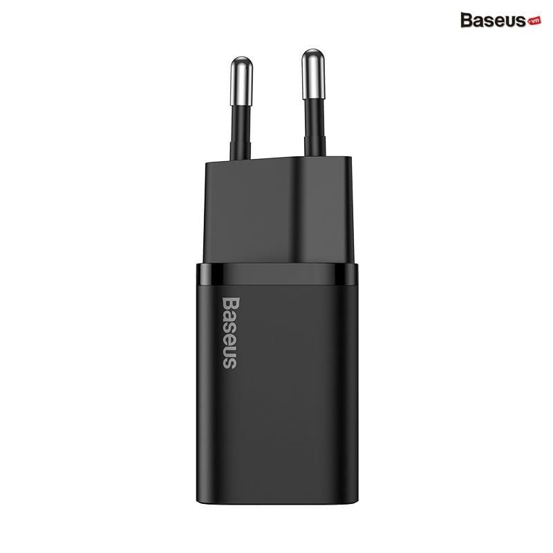 Bộ sạc nhanh, nhỏ gọn Baseus Super Si Quick Charger 20W dùng cho iPhone 12/iP11/XS Max (Type C, 20W/18W, PD/QC3.0 Quick charger)