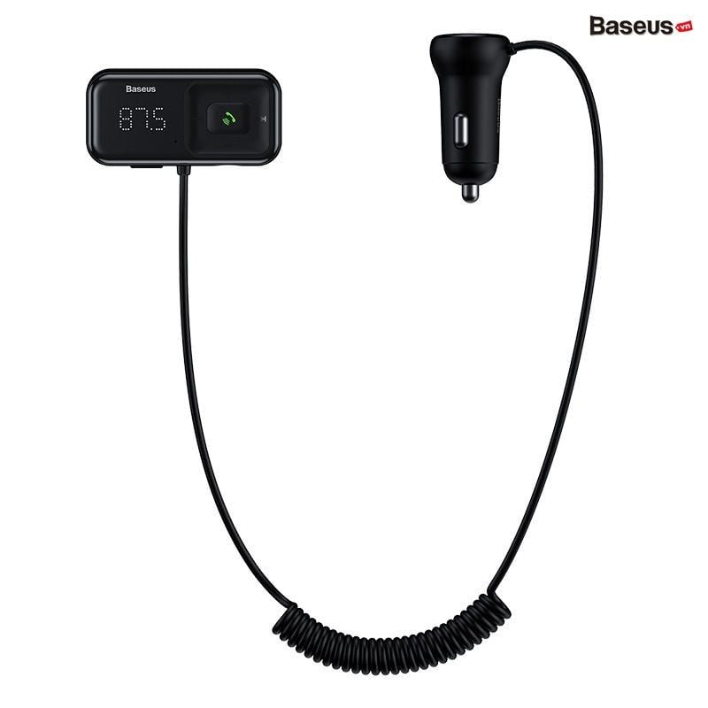 Bộ tẩu sạc đa năng trên xe hơi Baseus T Typed S-16 Wireless MP3 Car Charger (3.5mm, TF card, USB*2, LED screen, Hi-Fi sound quaility)