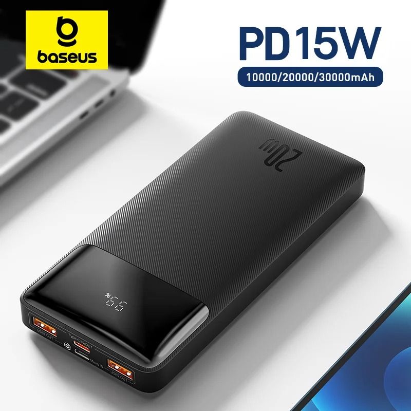 Pin sạc dự phòng Baseus Bipow Digital Display Power Bank (15W/20W, USB*2+Type C, LED Display, 2 Way Fast charge )