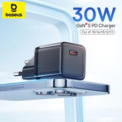 Củ Sạc Nhanh Baseus GaN5S Fast Charger 1C 30W Cho iPhone 15 14 13 Pro Max (Nhỏ gọn, sạc nhanh PD/Quick Charge)