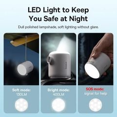 Máy Bơm Hơi Mini Kiêm Hút Chân Không Baseus PocketGo Portable (230L/min, 3500Pa)