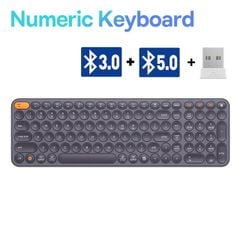 Bàn Phím Không Dây Baseus Creator Wireless Tri-Mode Keyboard cho Laptop/Macbook/iPad (2.4GHz/Bluetooth, Kết nối 3 thiết bị, Thiết Kế Tiện Dụng Với Độ Bền Cao)