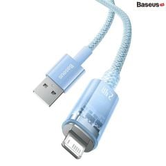 Cáp Sạc Nhanh Tự Ngắt Baseus Explorer Series 2 USB A to Lightning 2.4A dùng cho iPhone/ iPad (Smart Power-Off with Smart Temperature Control,Fast Charging Cable)