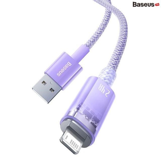 Cáp sạc nhanh tự ngắt Baseus Explorer Series 2 – USB A to Lightning 2.4A, cho iPhone/iPad, sạc thông minh, chống quá nhiệt