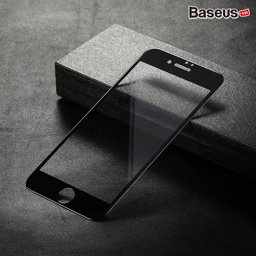 Kính cường lực 3D full viền Baseus 0.2mm – siêu mỏng, phủ toàn màn, cho iPhone 7/8/Plus, chống trầy, bảo vệ tối ưu