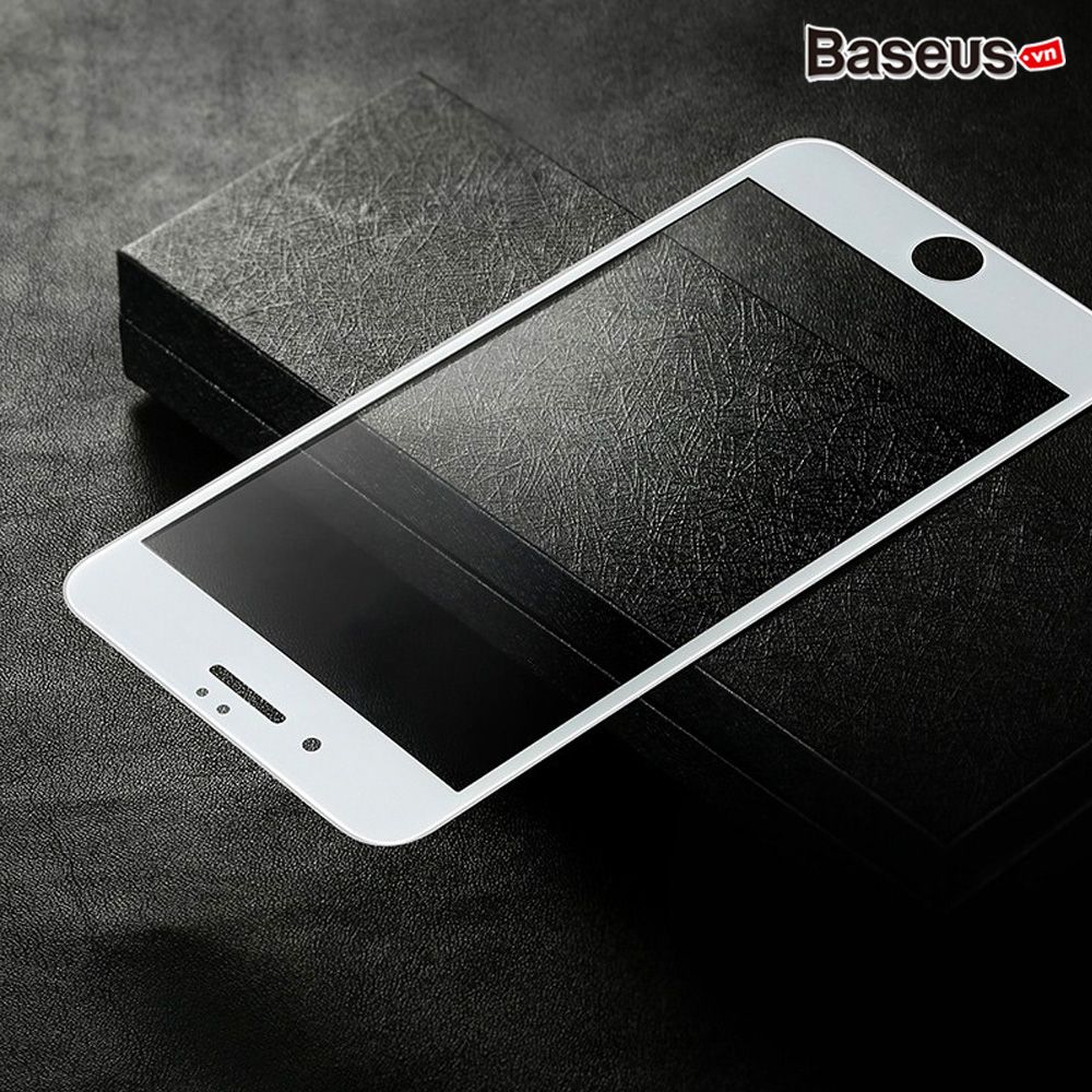 Kính cường lực 3D full viền Baseus 0.2mm – siêu mỏng, phủ toàn màn, cho iPhone 7/8/Plus, chống trầy, bảo vệ tối ưu