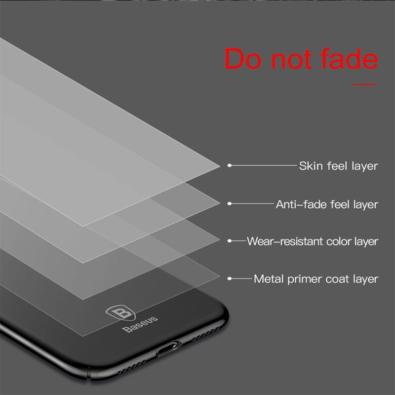 Ốp lưng Baseus Baseus Thin Case LV168 cho iPhone X( Ultra Thin Hard Plastic Matte Plain Cases)