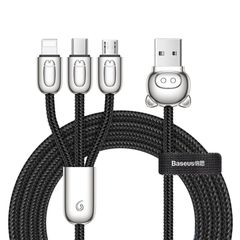 Cáp sạc và truyền dữ liệu tốc độ cao Baseus Three Little Pigs 3-in-1 USB Cable ( USB Type A to USB Type C/ Micro USB/ Lightning  3.5A Fast Charging & Sync Data Cable)