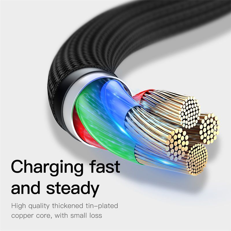 Cáp sạc và truyền dữ liệu tốc độ cao Baseus Three Little Pigs 3-in-1 USB Cable ( USB Type A to USB Type C/ Micro USB/ Lightning  3.5A Fast Charging & Sync Data Cable)