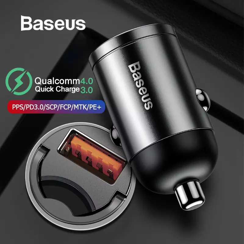 Tẩu sạc nhanh 30W Baseus Tiny Star Gen4 PD/QC 3.0 dùng cho xe hơi ( USB/ Type-C, PPS/PD/QC3.0 Quick Charge, Car Adapter)