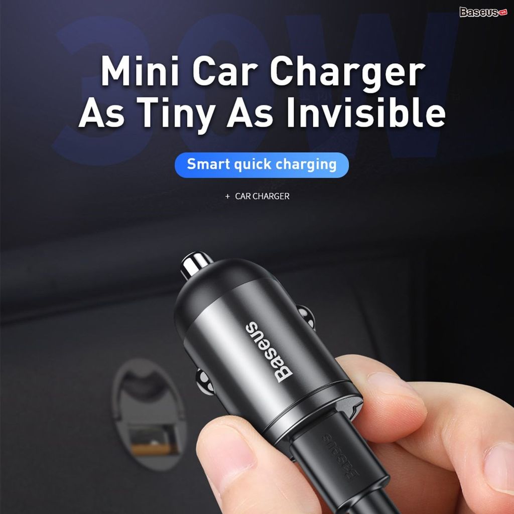 Tẩu sạc nhanh 30W Baseus Tiny Star Gen4 PD/QC 3.0 dùng cho xe hơi ( USB/ Type-C, PPS/PD/QC3.0 Quick Charge, Car Adapter)