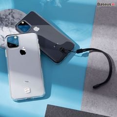 Ốp lưng trong suốt có dây đeo tay chống rớt Baseus Transparent Key Phone Case cho iPhone 11 Series ( TPU Soft Silicone, Dirt-resistant, Prevent Dropping Case)