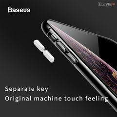 Ốp lưng trong suốt có dây đeo tay Baseus Transparent Key Phone Case dùng cho iPhone X/ XS/ XR/ XS Max ( TPU Soft Silicone, Dirt-resistant, Prevent Dropping Case)