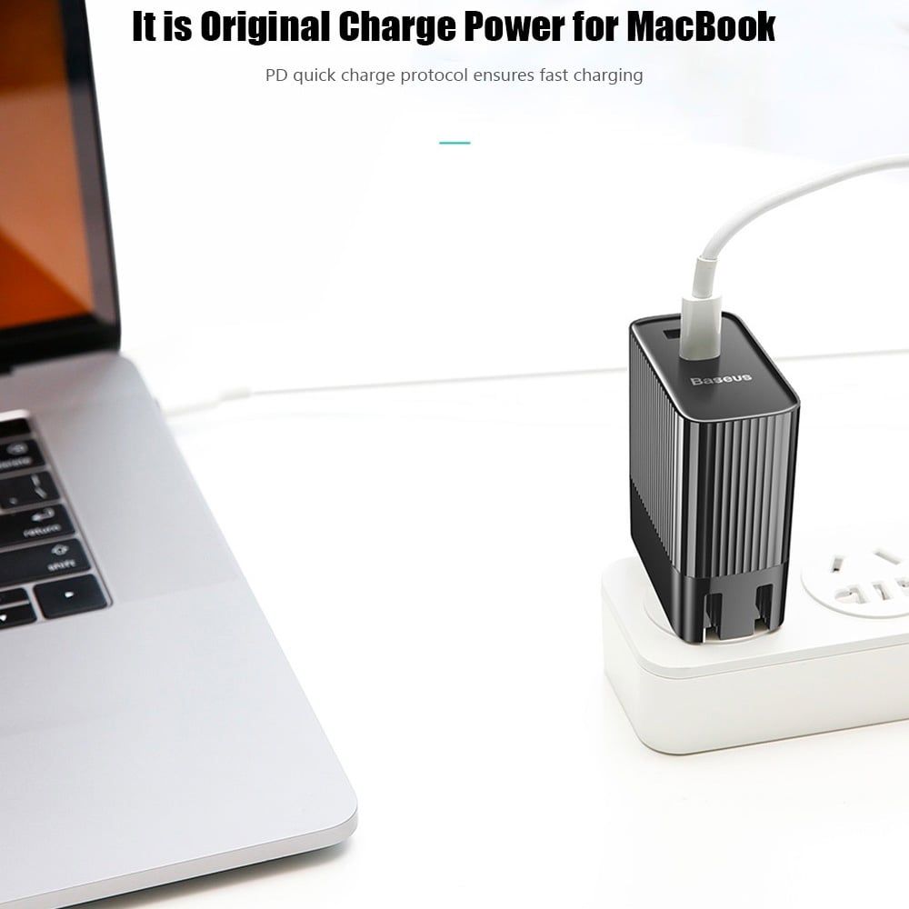 Bộ sạc nhanh đa năng Baseus Transun Series Type-C PD3.0 + USB Quick charger cho Smartphone/ Tablet/ Macbook (3A, 29W, USB + Type C PD Auto Voltage  Travel Charger)