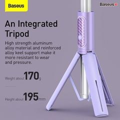 Gậy Selfie Tripod tích hợp Remote chụp hình bluetooth Baseus Traveler Bluetooth Tripod Selfie Stick (3 in1 Selfie/Video/Streaming/ Tripod Stick, 10m Bluetooth Remote Control)