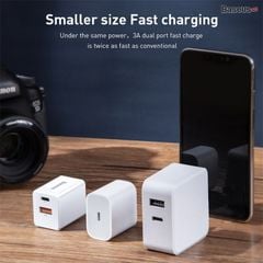 Bộ sạc nhanh đa năng Baseus Traveler Series PPS/ PD / QC 3.0 18W Quick Charger (USB + Type C)