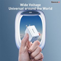 Bộ sạc nhanh du lịch đa năng Baseus Traveler Series PD/ QC3.0 dùng cho iPhone (18W, Type C support Power Delivery, 100V-240V 50Hz/60Hz)