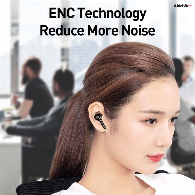 Tai nghe không dây cảm ứng Baseus Encok True Wireless Earphones W07 (Bluetooth 5.0, Touchable and intelligent Noise Reduction, IP55 Waterproof TWS Earphones)