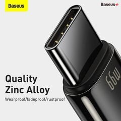 Cáp sạc nhanh Baseus Tungsten Gold Type C Fast Charging Data Cable (100W/66W/ 480Mbps, Fast Charge Cable)