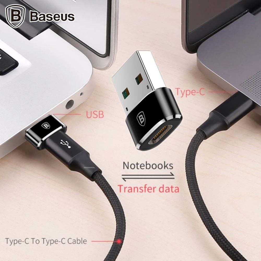 Đầu chuyển USB Type A sang USB Type C  tốc độ cao Baseus (USB Type C to Type A Adapter/ Converter)