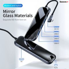 Hub chuyển đa năng Baseus Superlative Multifunctional 6 in 1 (Type-C to 3xUSB3.0+HDMI+RJ45+PD)