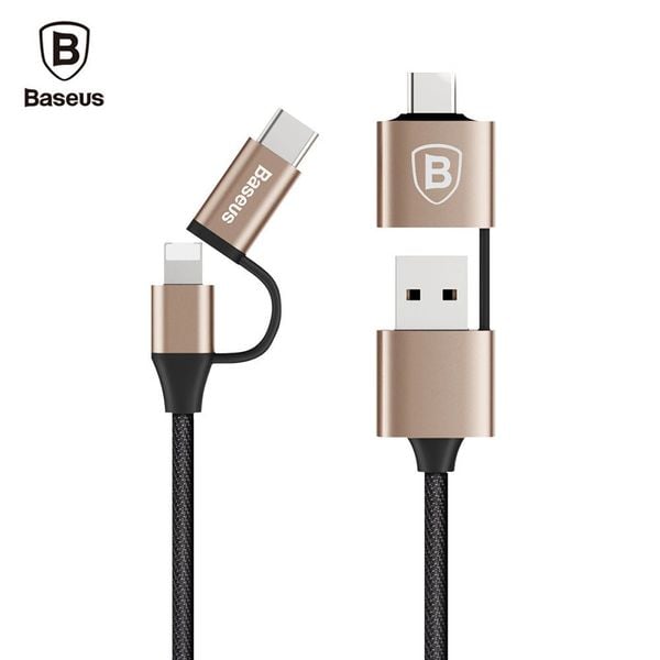 Cáp sạc và đồng bộ đa năng Baseus Multifunctional 5 trong 1 (Type C - Lightning - Micro USB - Type C- OTG)