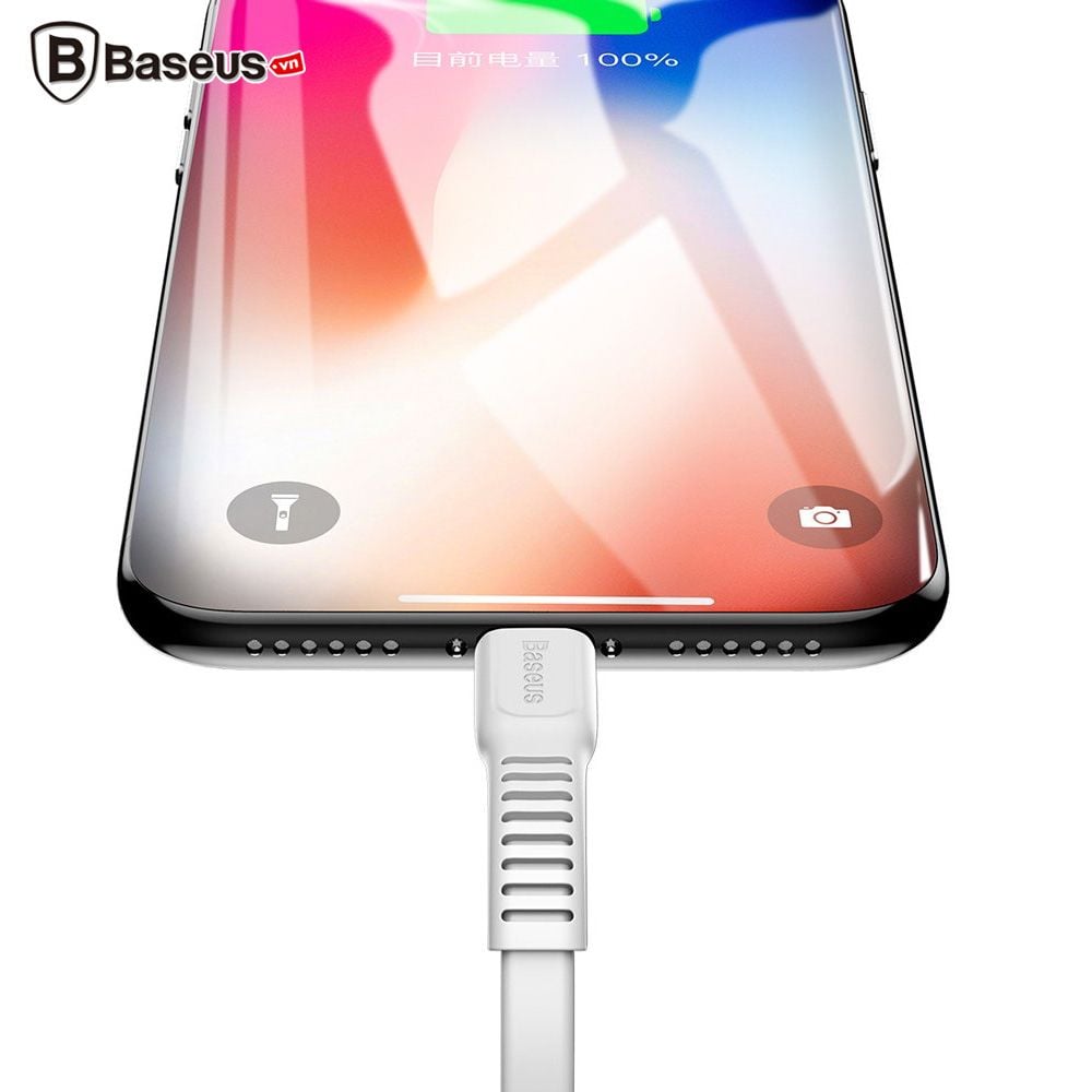 Cáp sạc nhanh và truyền dữ liệu tốc độ cao Type C - Lightning Baseus Tough Series cho iPhone 8/ 8 Plus/ iPhone X (18W, PD Quick Charging, Cáp dẹp chống rối)