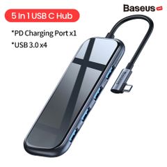 Hub chuyển đa năng Baseus Superlative Multifunctional 6 in 1 (Type-C to 3xUSB3.0+HDMI+SD/TF Card Reader+PD)