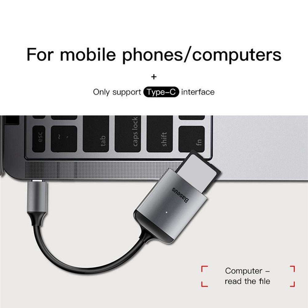 Hub chuyển Baseus Enjoy Series Type C to SD/TF Card Reader cho Smartphone/ Tablet/ iPad Pro2018/ Macbook