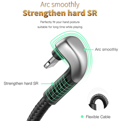 Cáp Lightning sạc và truyền dữ liệu tốc độ cao Baseus U-shaped Lamp Mobile Game cho iPhone/ iPad (2.4A, LED Light Fast Charging Cable)