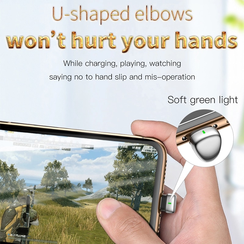 Cáp Lightning sạc và truyền dữ liệu tốc độ cao Baseus U-shaped Lamp Mobile Game cho iPhone/ iPad (2.4A, LED Light Fast Charging Cable)