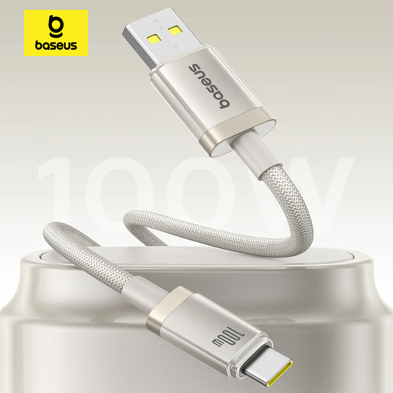 Cáp Sạc Nhanh USB to C Baseus Titanium Alloy 100W (480Mbps)