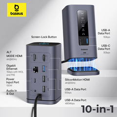 Hub Mở Rộng Đa Năng Baseus Spacemate Series 10-in-1 MAC Version ( xuất 2 màn hình mở rộng MST cho MAC OS)