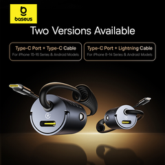Tẩu Sạc Cho Ô Tô Baseus Tiny Star Mini 30W (C+C/Lightning Cable Included)