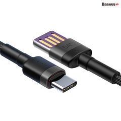 Cáp sạc nhanh Baseus Cafule Double-side Type C HW Super Fast Charge Cable (5A/40W, Double-sided)