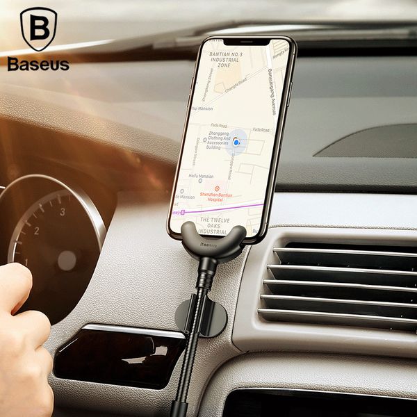 Cáp sạc nhanh Lightning tích hợp giá đỡ điện thoại gắn trên xe hơi dùng cho Iphone Baseus O-type Car Mount Cable ( USB - Lightning - 2.1A Quick Charge )