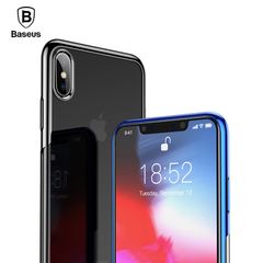 Ốp lưng Silicone dẽo trong suốt viền si Crome màu Baseus Shining Case cho iPhone XR/ XS/ XS Max ( Soft TPU Silicone)