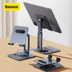 Giá Đỡ Máy Tính Bảng Baseus Desktop Biaxial Foldable Metal Stand Cho iPad Stable Xoay 360° Bằng Kim Loại Có Thể Gập Lại