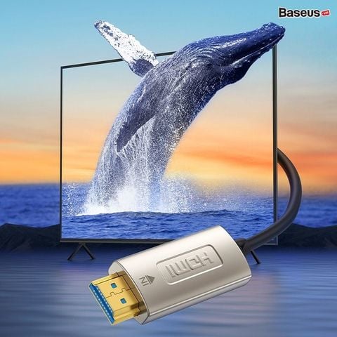 Cáp HDMI sợi quang cao cấp Baseus High Definition Series – HDMI to HDMI, hỗ trợ 4K/60Hz, truyền tín hiệu tốc độ cao